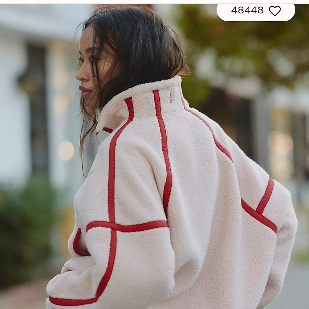 FP Movement by Free People. Mountain High Half Zip Fleece Pull over. NWOT. Med - Picture 3 of 7
